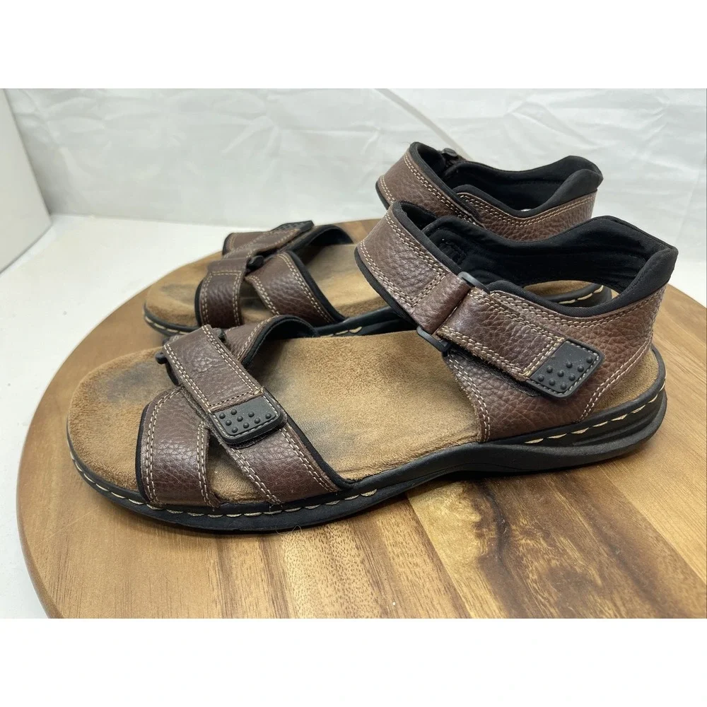 Dr Scholl's Sandals‎ Men's Size 11 Graven Brown Leather Sandals
